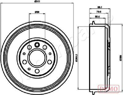 TA0914C JAPANPARTS Тормозной барабан