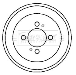 BBR7098 BORG & BECK Тормозной барабан