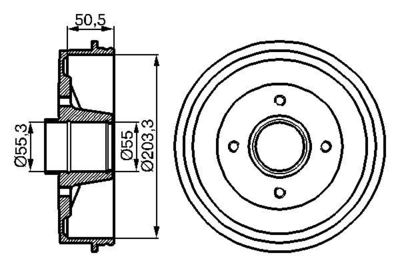 0986477108 BOSCH Тормозной барабан