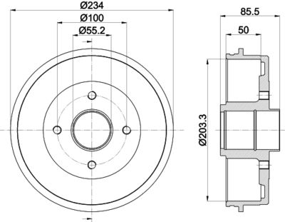 MBD309 MINTEX Тормозной барабан