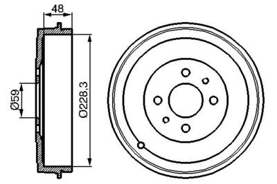 0986477088 BOSCH Тормозной барабан