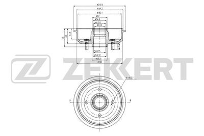 BS5571 ZEKKERT Тормозной барабан