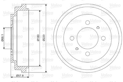 237061 VALEO Тормозной барабан