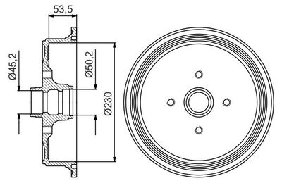 0986477160 BOSCH Тормозной барабан