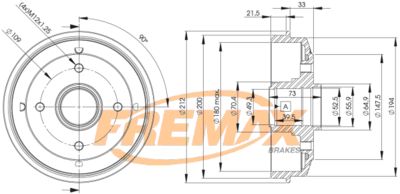 BD4725 FREMAX Тормозной барабан