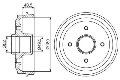 0986477156 BOSCH Тормозной барабан