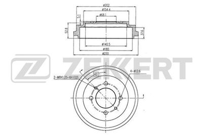 BS5547 ZEKKERT Тормозной барабан