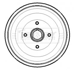 BBR7189 BORG & BECK Тормозной барабан