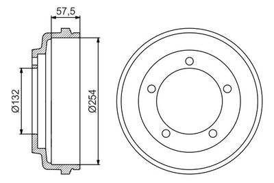 0986477204 BOSCH Тормозной барабан