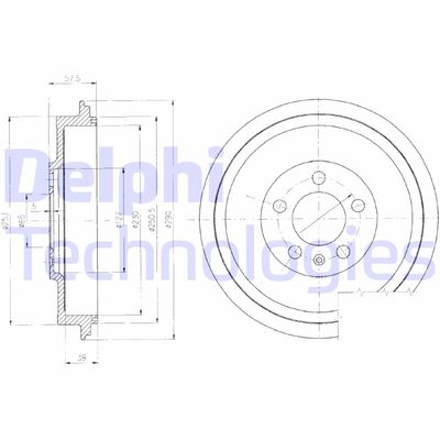 BF406 DELPHI Тормозной барабан