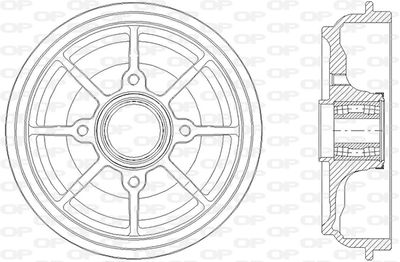 BAD908631 OPEN PARTS Тормозной барабан