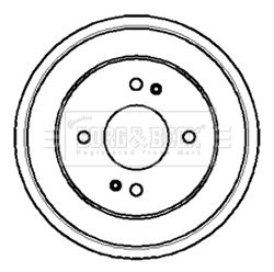 BBR7006 BORG & BECK Тормозной барабан