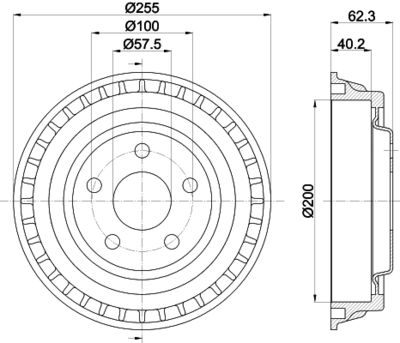 MBD379 MINTEX Тормозной барабан