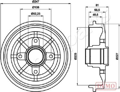 TA0609C JAPANPARTS Тормозной барабан