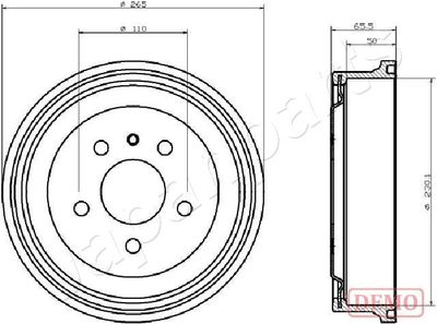 TA0413C JAPANPARTS Тормозной барабан