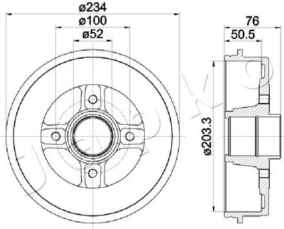 560704 JAPKO Тормозной барабан