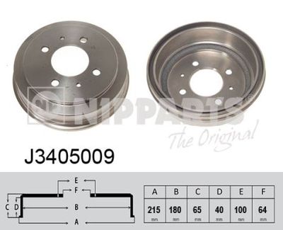 J3405009 NIPPARTS Тормозной барабан