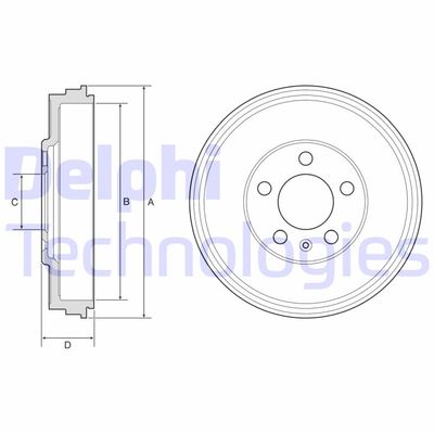 BF575 DELPHI Тормозной барабан