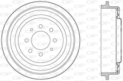 BAD900720 OPEN PARTS Тормозной барабан