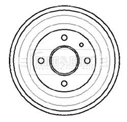 BBR7015 BORG & BECK Тормозной барабан