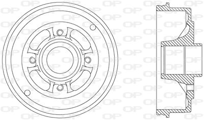 BAD903830 OPEN PARTS Тормозной барабан