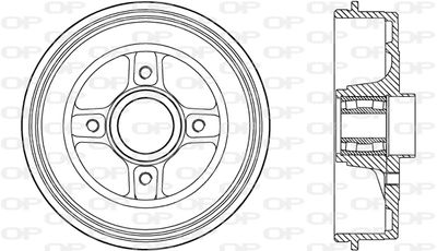 BAD908831 OPEN PARTS Тормозной барабан