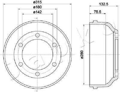 560318 JAPKO Тормозной барабан