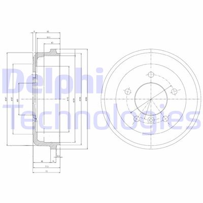 BF168 DELPHI Тормозной барабан