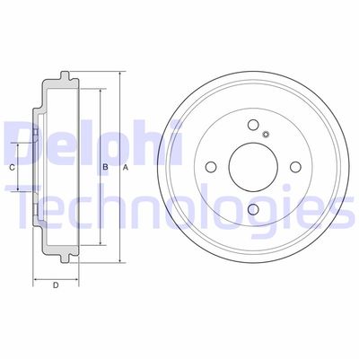 BF591 DELPHI Тормозной барабан