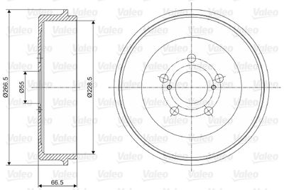 237084 VALEO Тормозной барабан