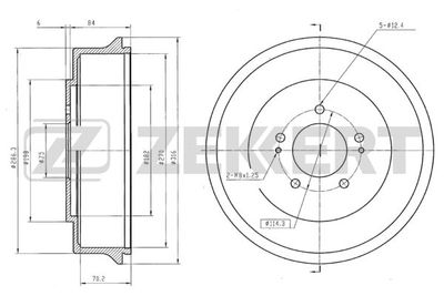 BS5985 ZEKKERT Тормозной барабан