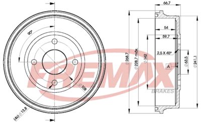 BD6631 FREMAX Тормозной барабан