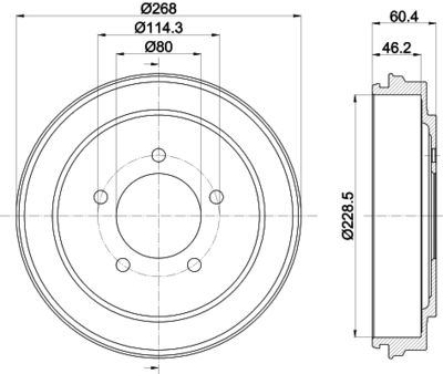 MBD343 MINTEX Тормозной барабан