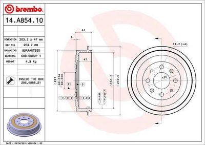 BT1157 BRECO Тормозной барабан