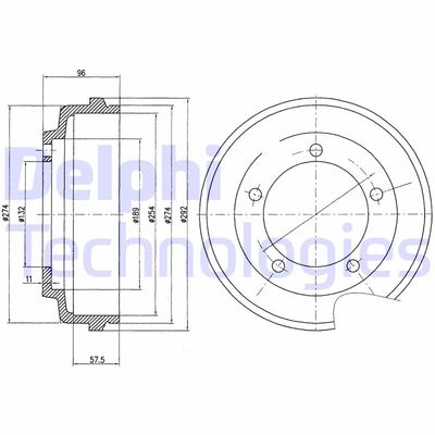 BF479 DELPHI Тормозной барабан