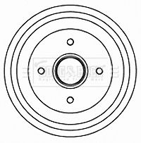 BBR7201 BORG & BECK Тормозной барабан