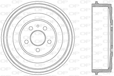 BAD902810 OPEN PARTS Тормозной барабан