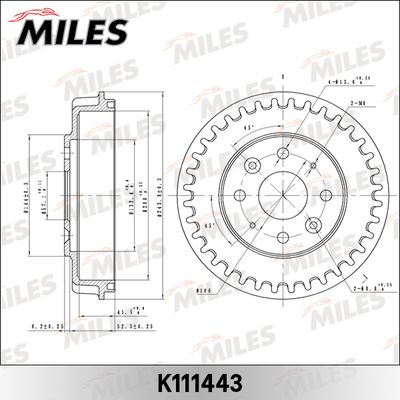 K111443 MILES Тормозной барабан