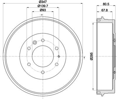 8DT355301831 HELLA PAGID Тормозной барабан