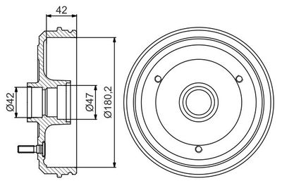 0986477243 BOSCH Тормозной барабан