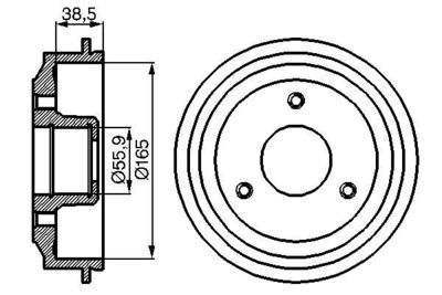 0986477066 BOSCH Тормозной барабан