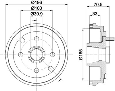 MBD318 MINTEX Тормозной барабан