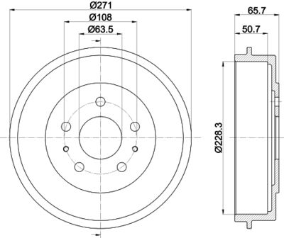 MBD262 MINTEX Тормозной барабан