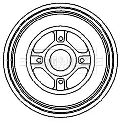 BBR7119 BORG & BECK Тормозной барабан