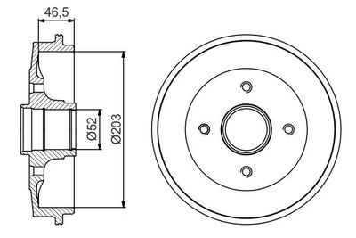 0986477184 BOSCH Тормозной барабан