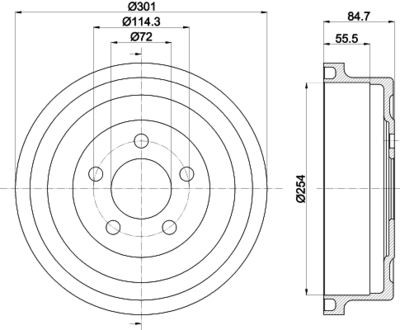 MBD367 MINTEX Тормозной барабан