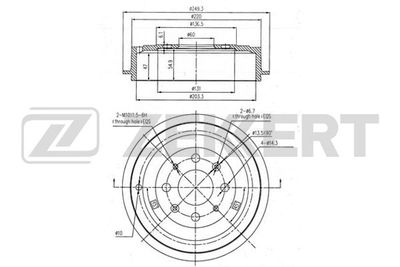 BS5561 ZEKKERT Тормозной барабан