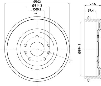 MBD332 MINTEX Тормозной барабан