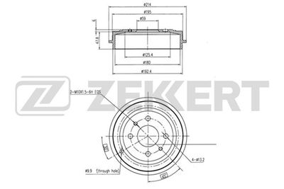 BS5481 ZEKKERT Тормозной барабан