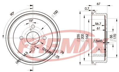 BD2252 FREMAX Тормозной барабан